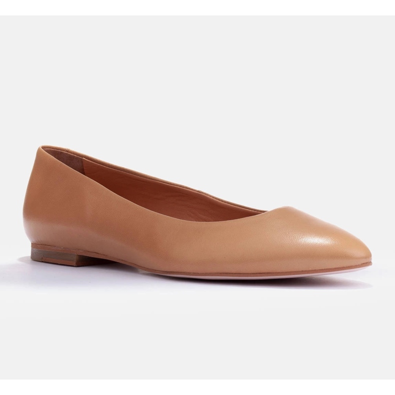 Marco Shoes Puha bőr balerinák barna 1