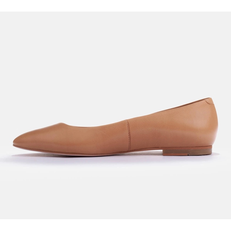 Marco Shoes Puha bőr balerinák barna 2