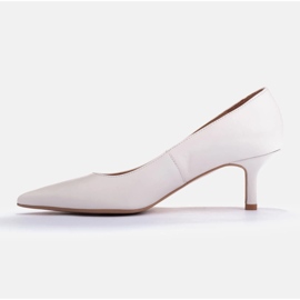 Marco Shoes Elegáns tűsarkú alsósarkú fehér 1