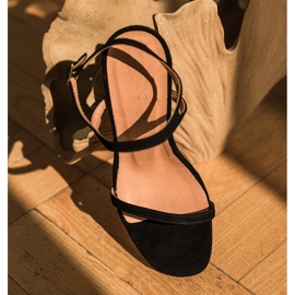 Marco Shoes Magas sarkú szandál fekete 2