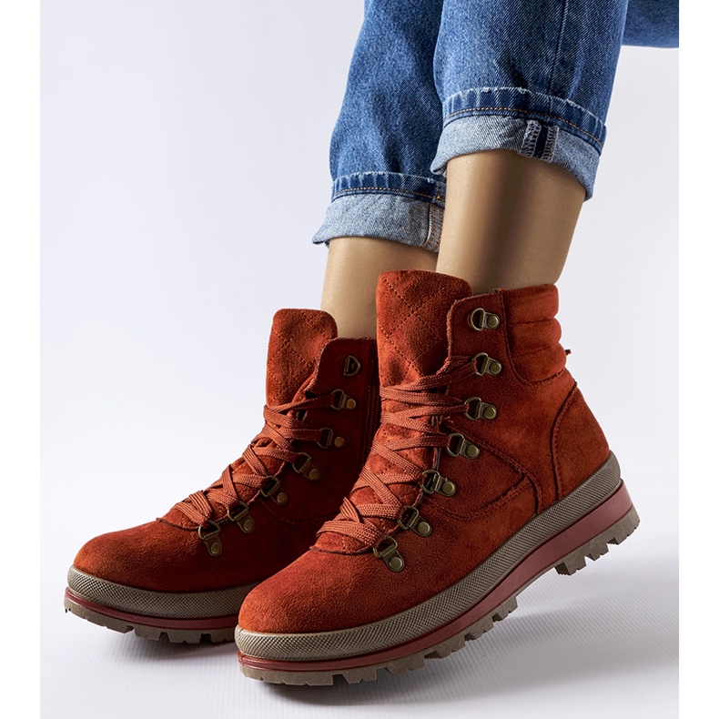 Piros szigetelt Mazara trekking cipő barna 1