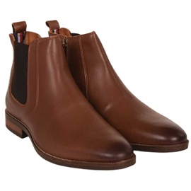 Tommy Hilfiger Essential Hilfiger Lth Chelsea M cipő FM0FM04182 barna 1