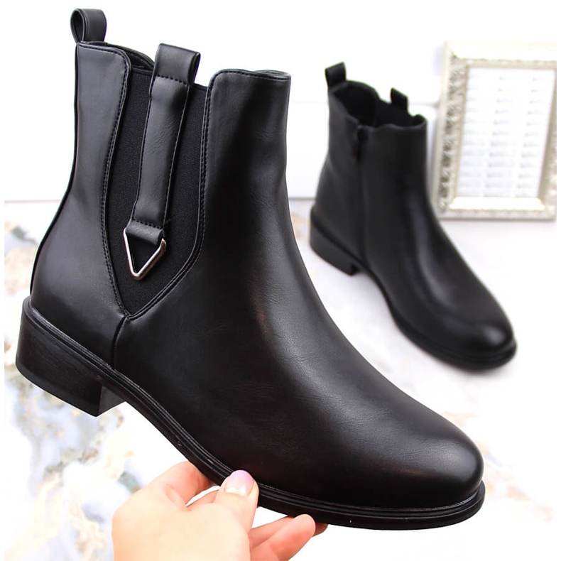 Női hőszigetelt fekete Chelsea csizma Filippo DBT4813 1