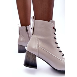 Vinceza Szürke lakkozott bokacsizma 3