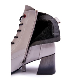 Vinceza Szürke lakkozott bokacsizma 1