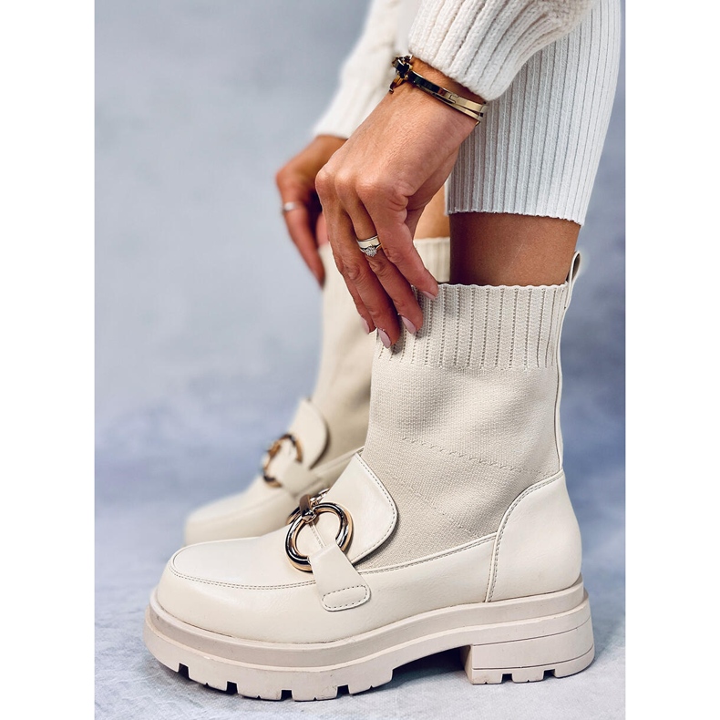 Tone Beige zokni felsőrész bézs 1