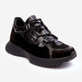 Bőr Patent Női Sportcipő M01/2 Zazoo Fekete 1