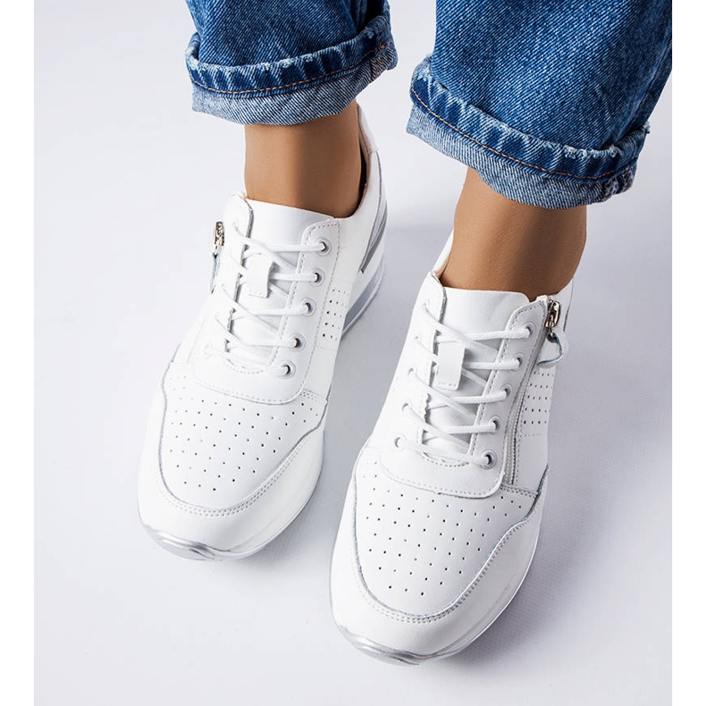 Jazzar fehér áttört bőr cipő 1 Jazzar fehér áttört bőr cipő 1