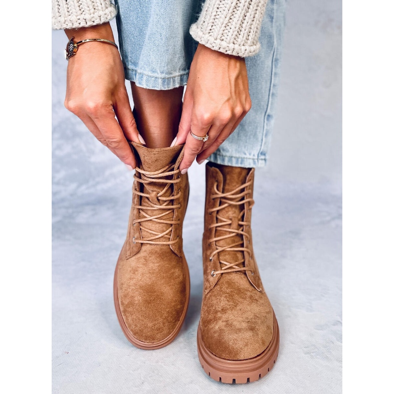 Fűzős csizma Vecna ​​​​Khaki barna 1