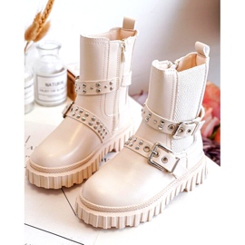 Adeneia lány bézs cipzáras bokacsizma 1