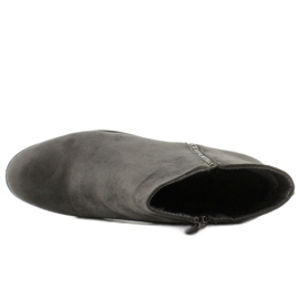 Chelsea velúr csizma JK25 szürke kövekkel 2