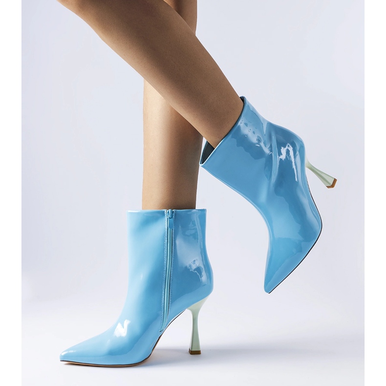 Kék lakkozott bokacsizma a Dionisitól 1