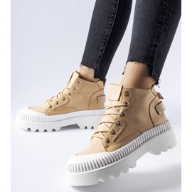 Inna Sötétbézs Grotta platform tornacipő 1