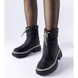 Fekete hócsizma Giusti cirkóniákkal díszítve 1 Fekete hócsizma Giusti cirkóniákkal díszítve 1