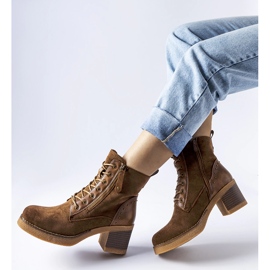 Barna öko-velúr Graziella bokacsizma 1