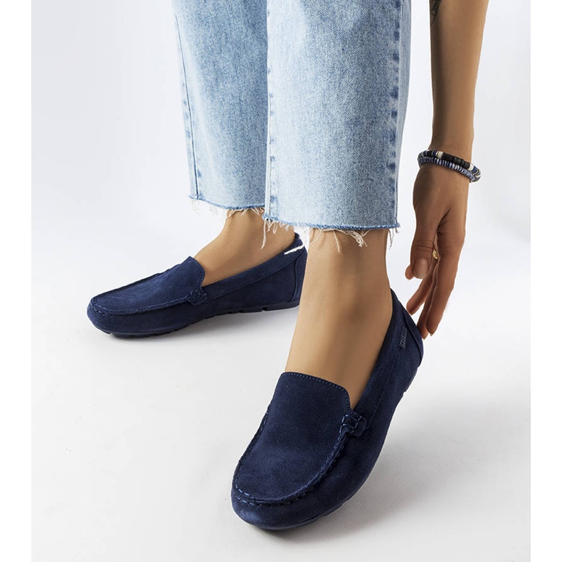 Big Star sötétkék bőrcipők JJ274659 1