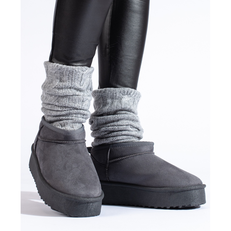 Szürke Shelovet rövid platformos hócsizma 1 Szürke Shelovet rövid platformos hócsizma 1