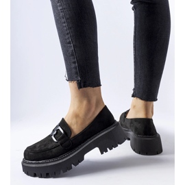 Fekete Worth öko-velúr mokaszinok 1