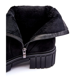 Fekete velúr női csizma 1