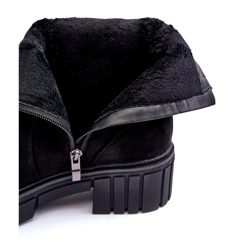 Fekete velúr női csizma 1