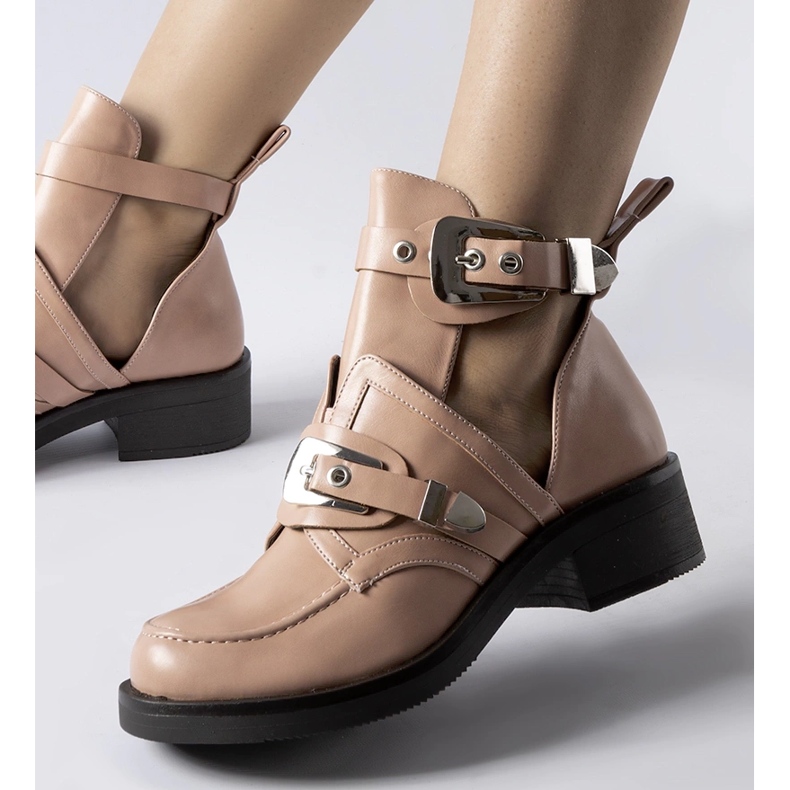 Sperone rózsaszín bokacsizma kivágásokkal 1