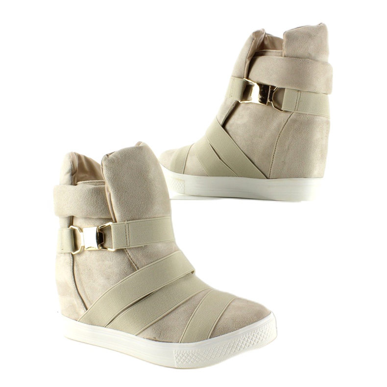 Cipők gumicsíkokkal F-215 Beige bézs 1