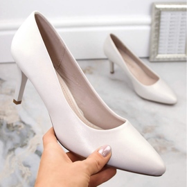 Női gyöngy pumpák Sergio Leone 1336 ezüst 1