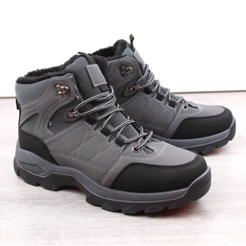 Férfi hőszigetelt téli magas csizma, szürke 1