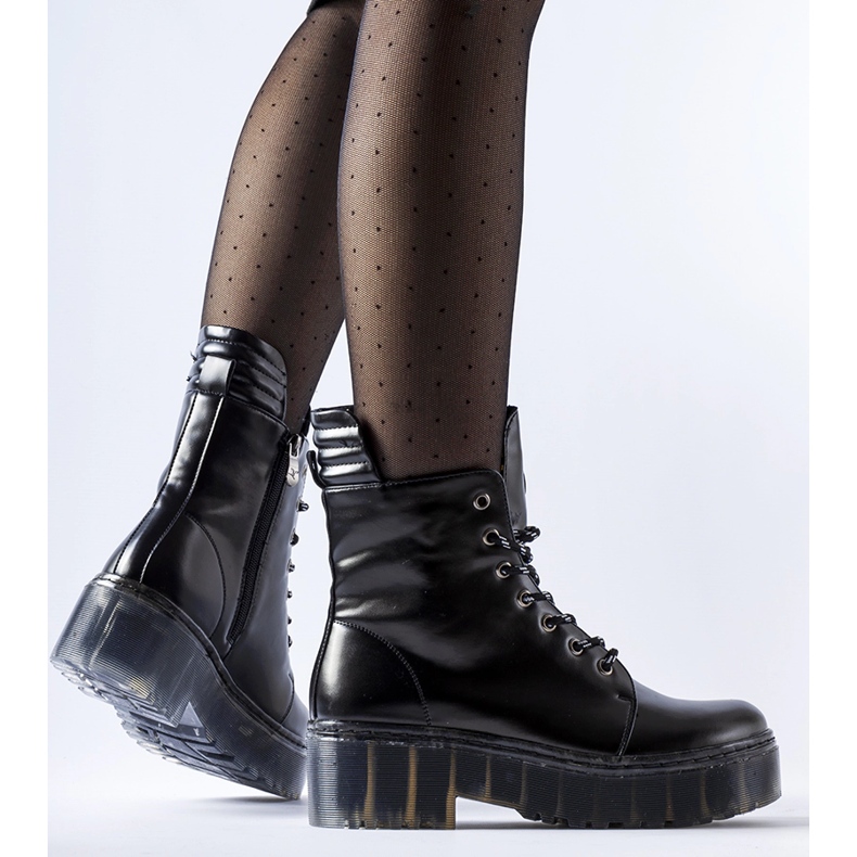 Fekete szigetelt klasszikus Aldino bokacsizma 1