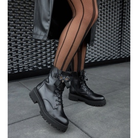 Karino fekete bőr szigetelt csizma 2