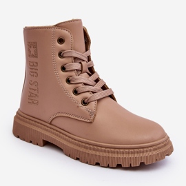 Gyermek bőr meleg csizma Big Star MM374154 bézs 1