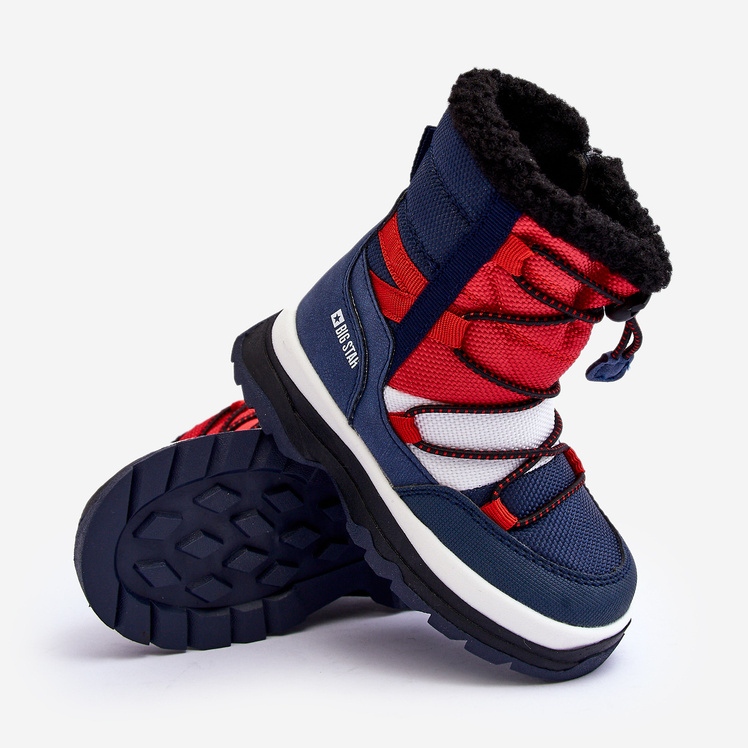 Gyermek hőszigetelt hócsizma cipzárral sötétkék Big Star MM374194 1