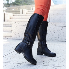 Fekete magas hőszigetelt Aldisio csizma 1