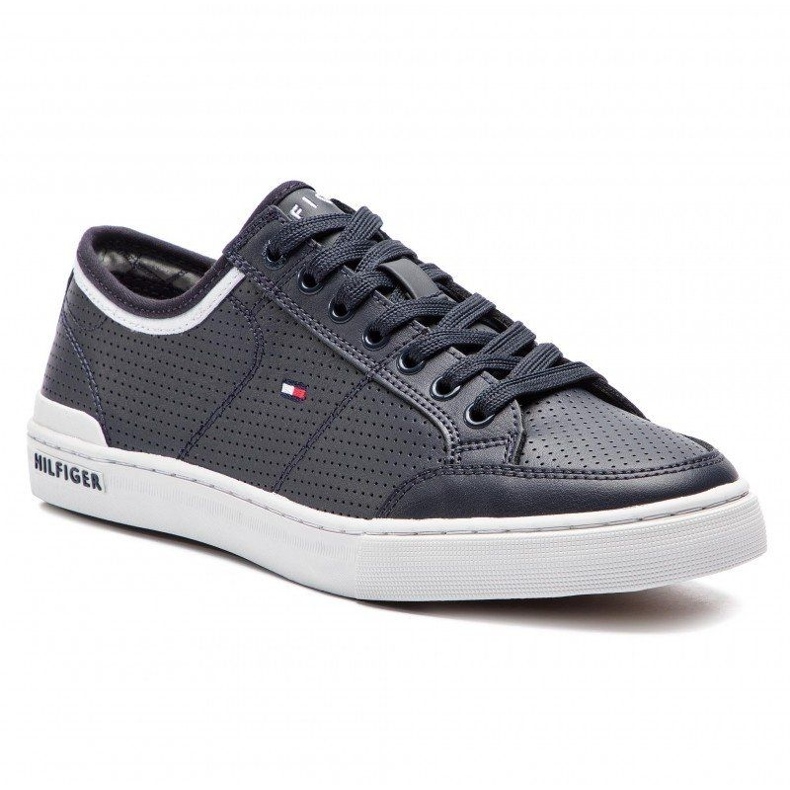 Tommy Hilfiger Core Corporate Leather Sneaker M cipő FM0FM00552-403 kék 1