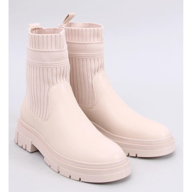 Bokacsizma rugalmas Demus Beige felsőrésszel bézs 1