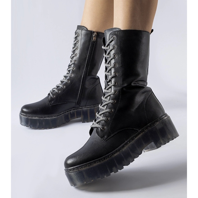 Fekete magas hőszigetelt csizma 1