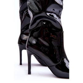 PA1 Fekete Patent magassarkú csizma meliskindra 2