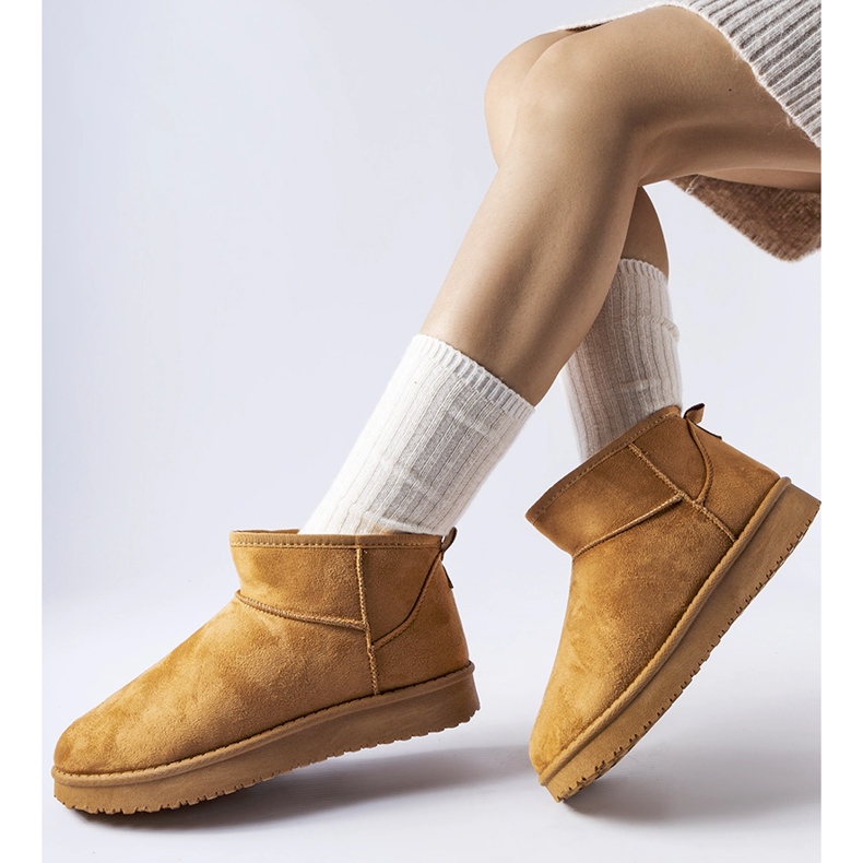 Guglielma karamell szigetelésű rövid hócsizma barna 1