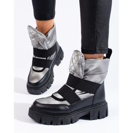 Shelovet női hócsizma ezüst fekete 1