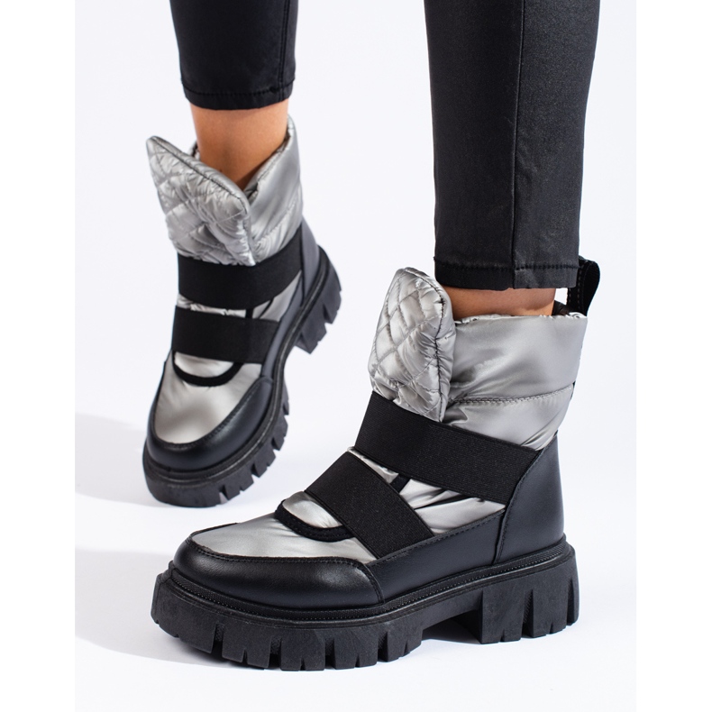 Shelovet női hócsizma ezüst fekete 1