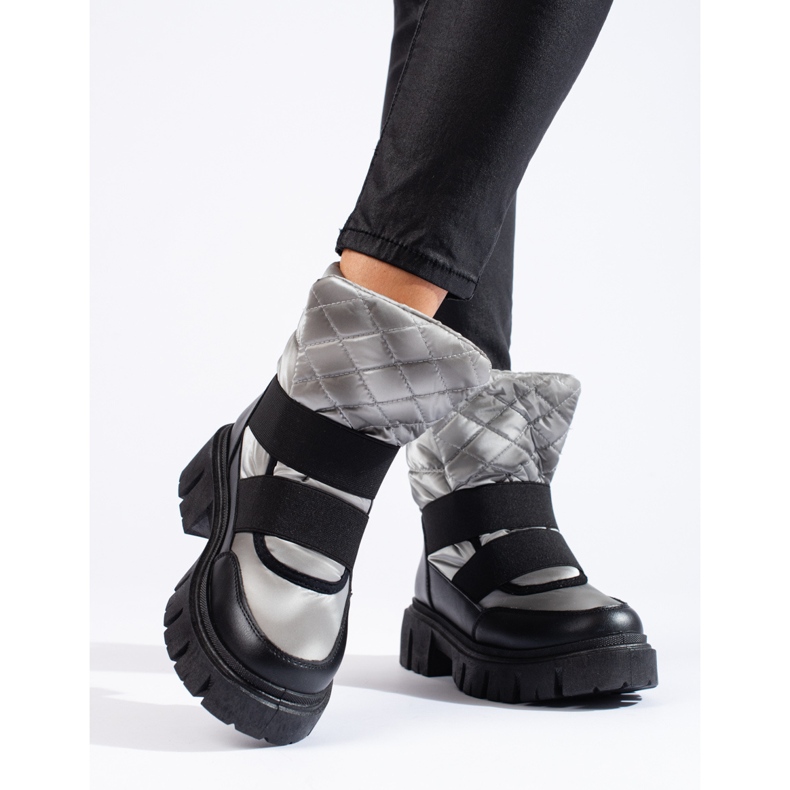 Shelovet női hócsizma ezüst fekete 2