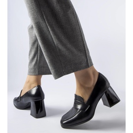 Fekete pumpák patent Beroide sarokkal 1