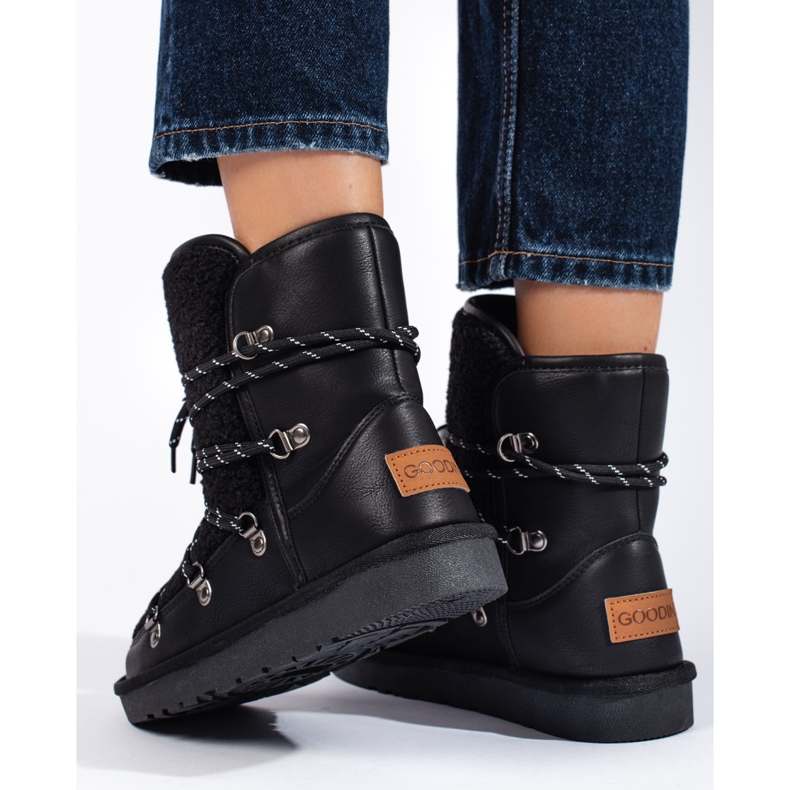 Meleg fekete shelovet női hócsizma 1