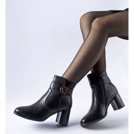 Fekete szigetelt Muscoline bokacsizma 1