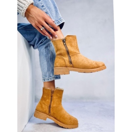 Kallen Camel lapos csizma barna 2