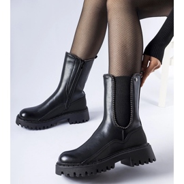 Fekete szigetelt Donigala bokacsizma 1