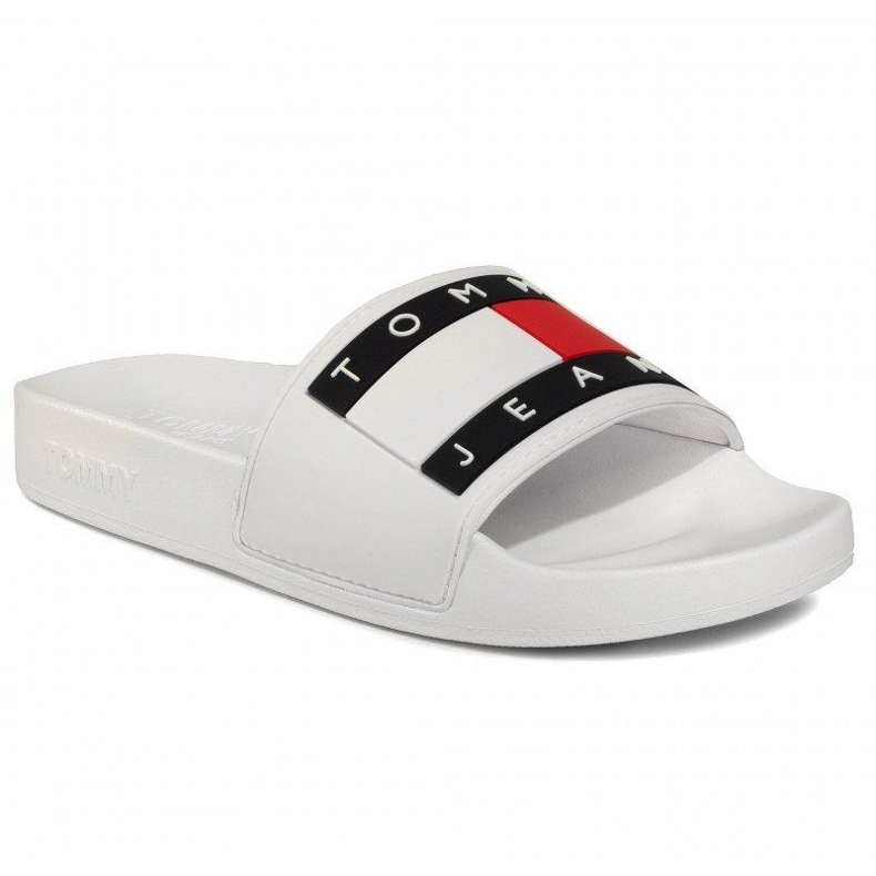 Tommy Hilfiger Tommy Jeans zászlós medencecsúszda W EN0EN00474-YBS papucs fehér 1
