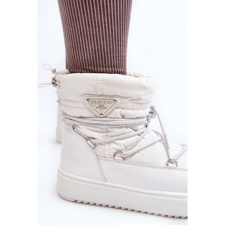 Női Platform hócsizma fűzéssel, fehér Fleure 1