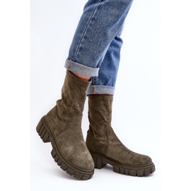 Zöld Divella Workers Slip-On lapos csizma 1