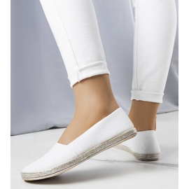 Fehér csillogó espadrillák a Margaret-től 1